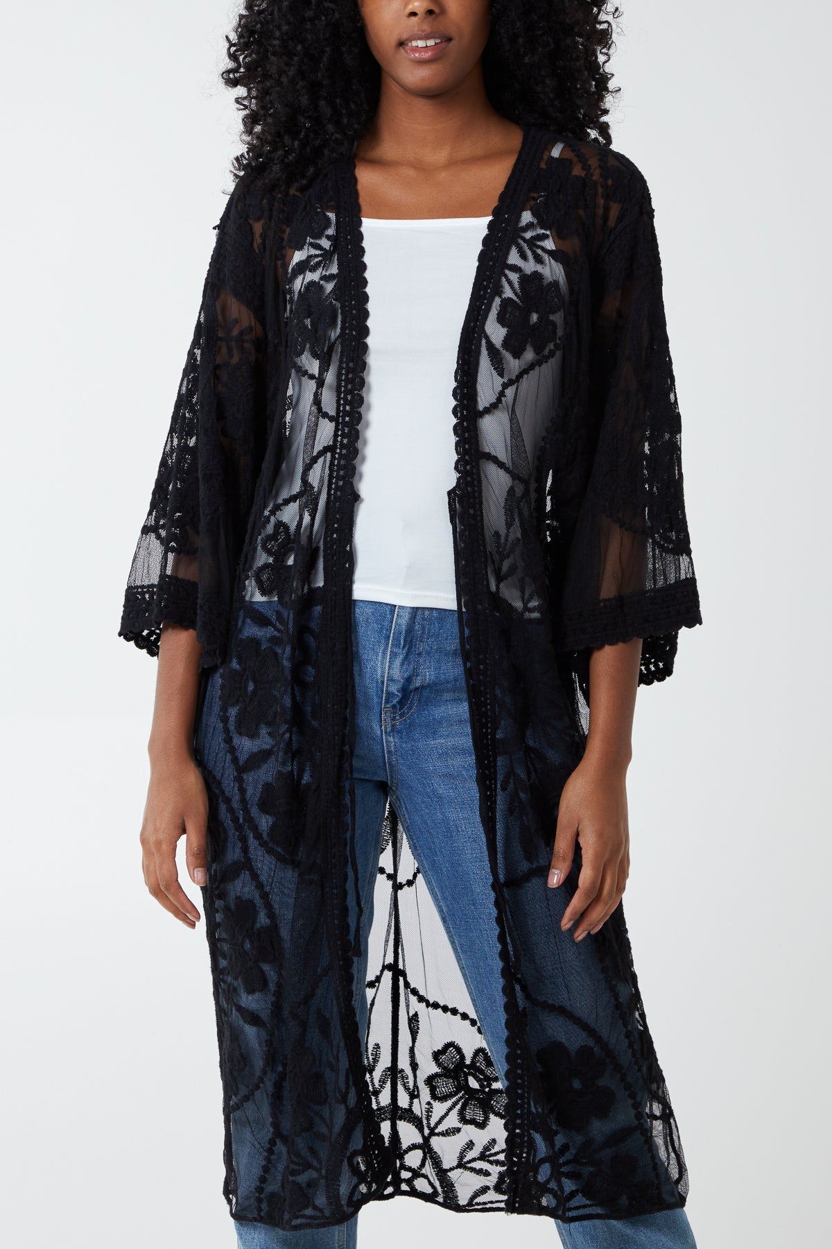 Floral Lace Kimono