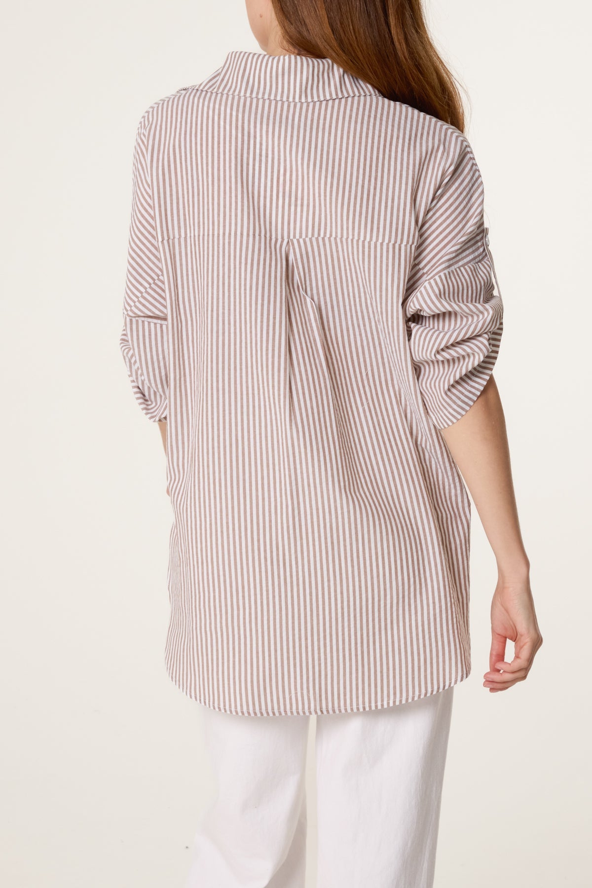 Gold Sea Buttons Striped Shirt
