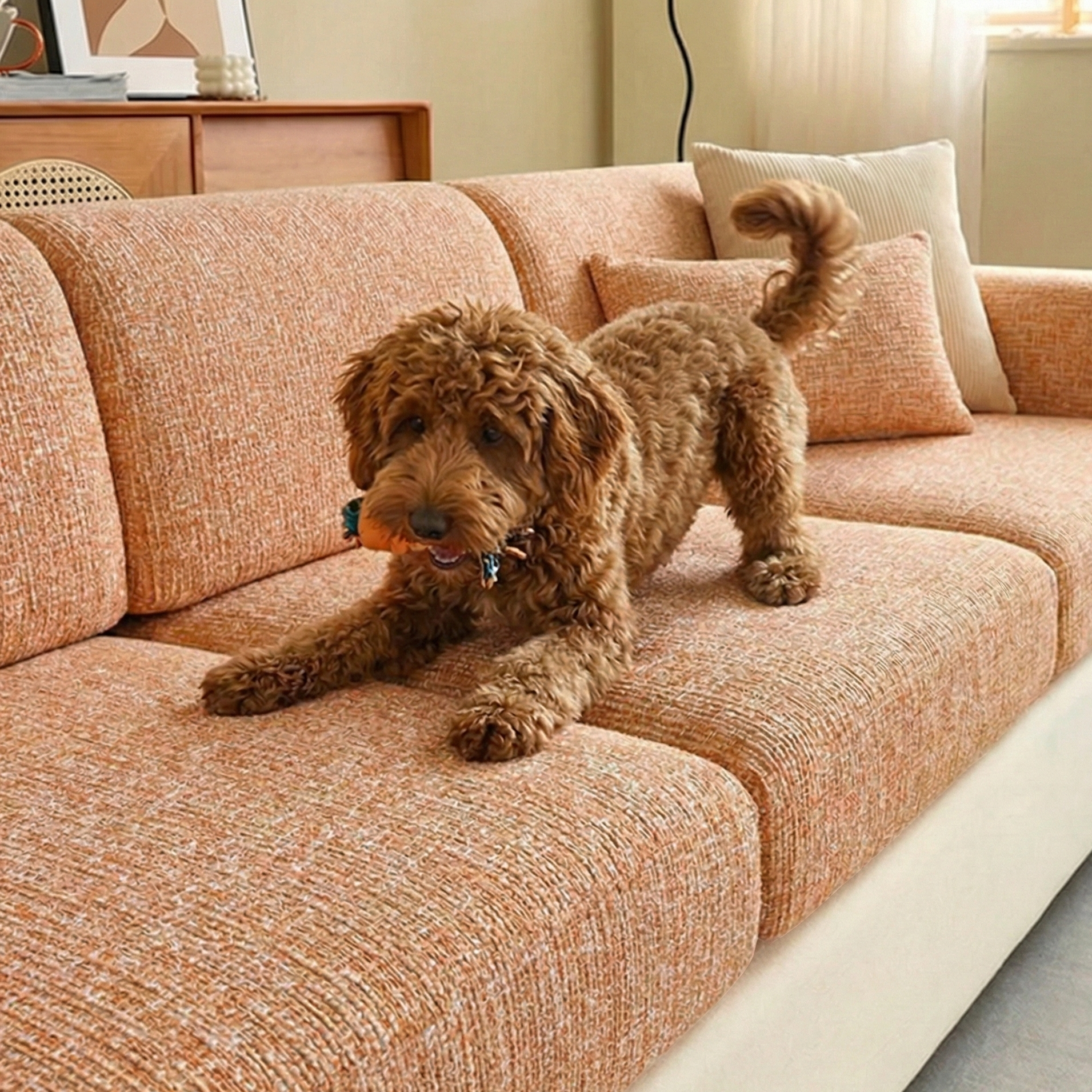 Svea - Chenille Stretch Sofa Cover for Individual Cushions