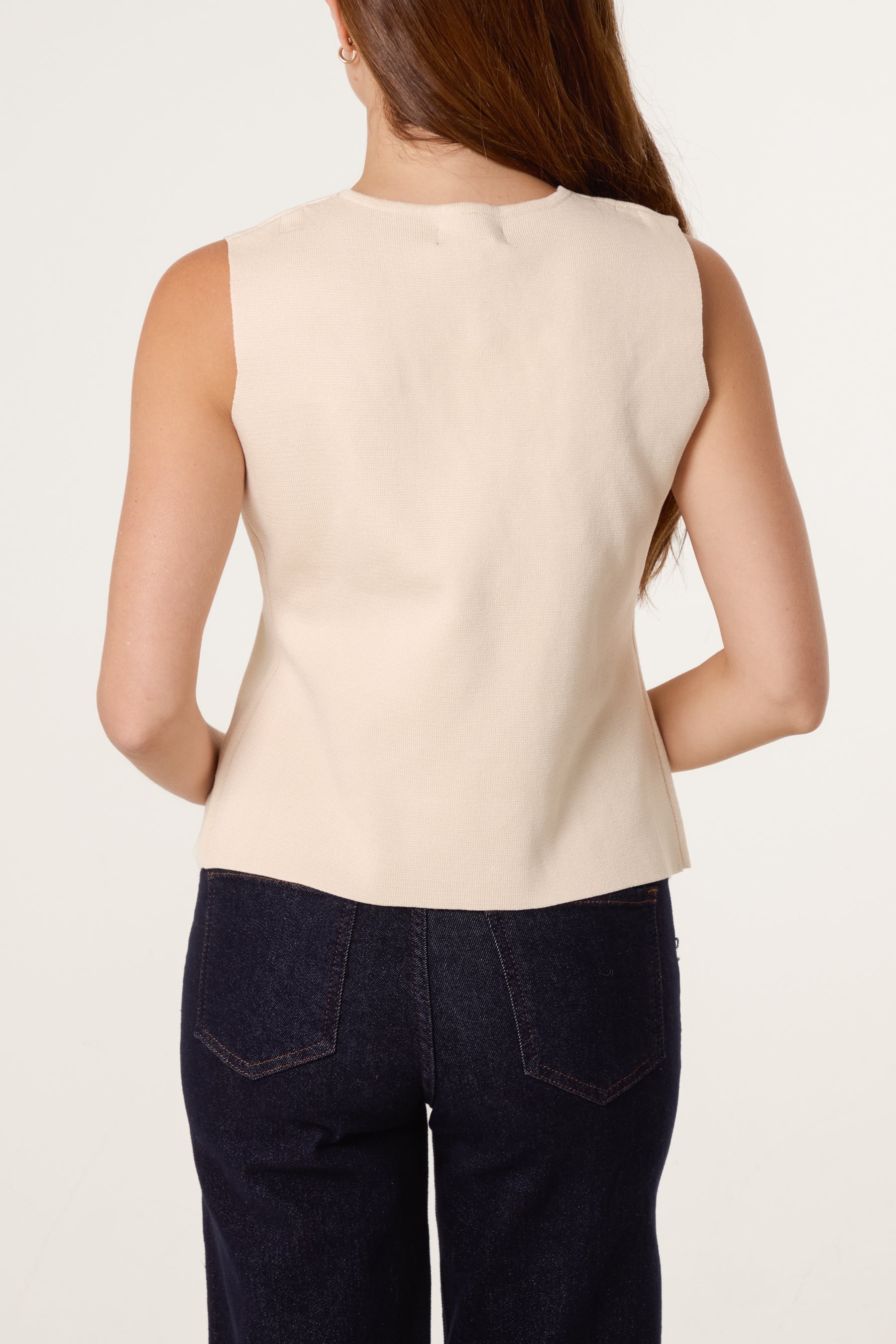 Asymmetric Knitted Waistcoat