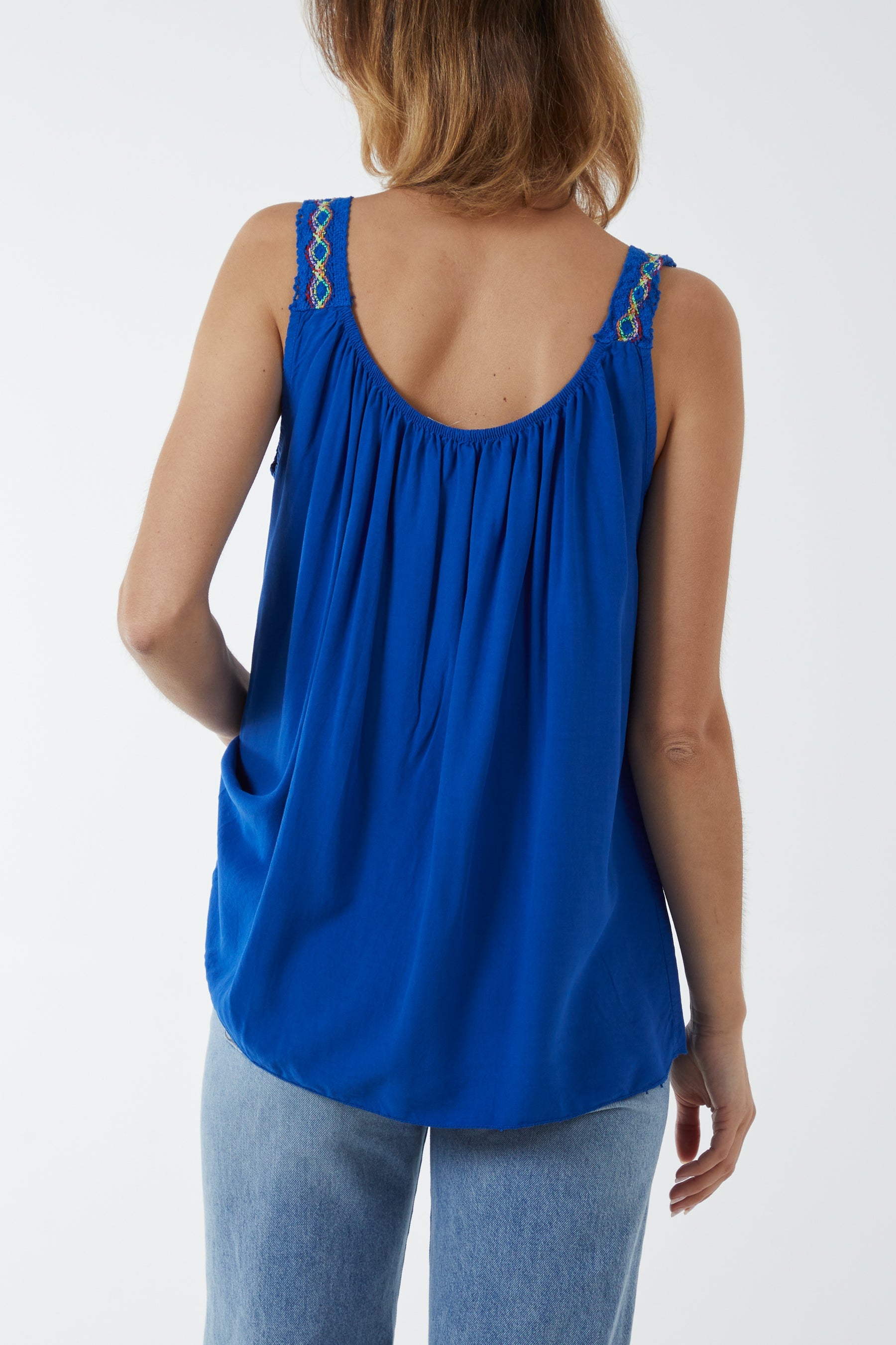 Sleeveless Top with Crochet Detail