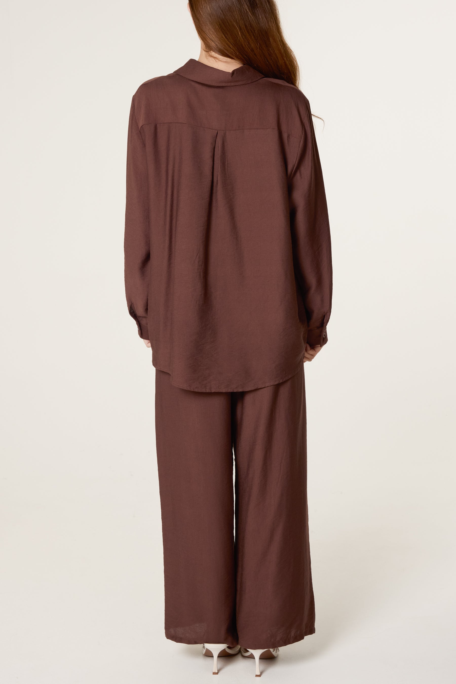 Floral Embroidery Shirt & Trousers Set